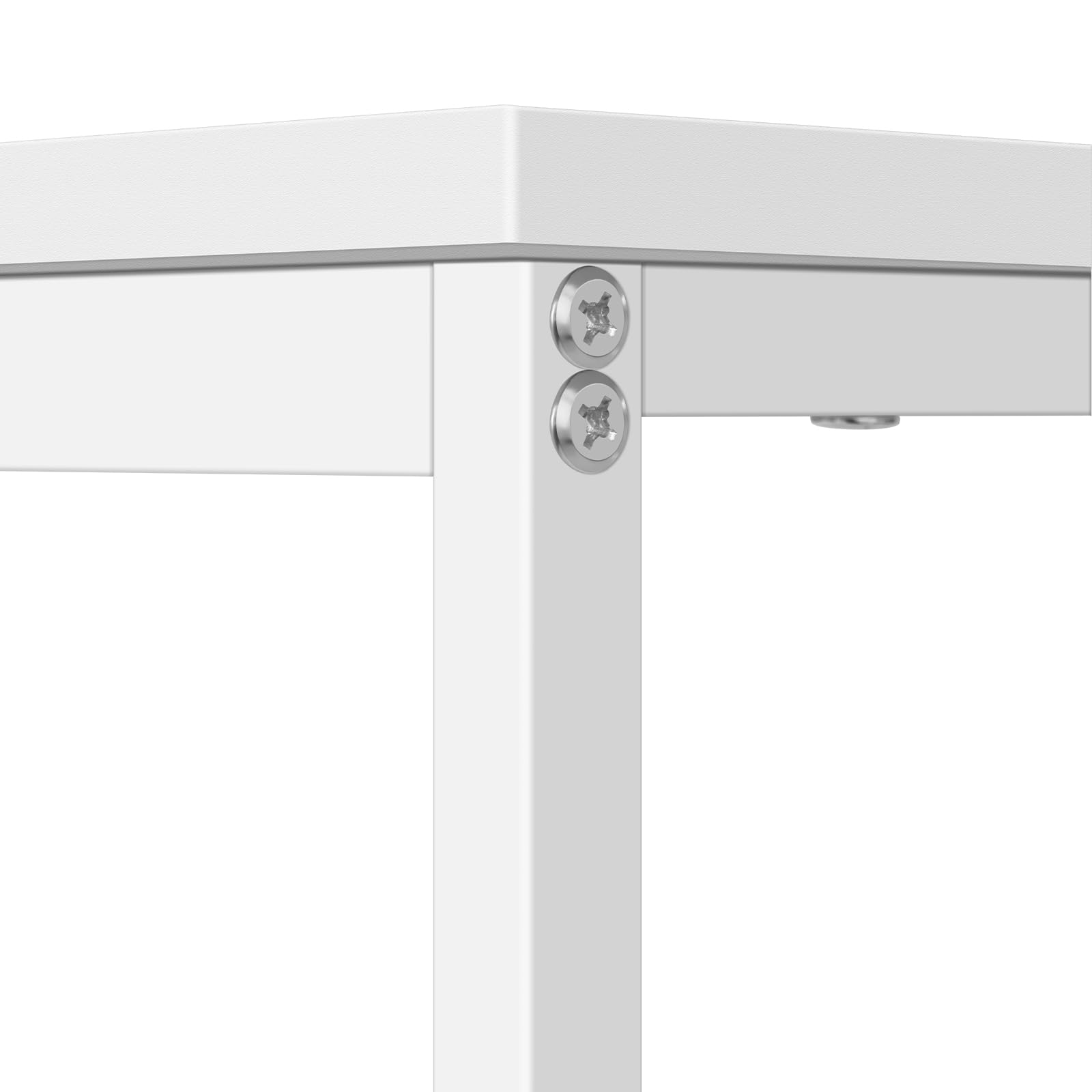 WOLTU Schreibtisch, Computertisch 140 x 60 cm, Weiß | Kompakte Kleiner Größe, mit Metallgestell, Aus Holzwerkstoff, für Homeoffice Schlafzimmer Wohnzimmer