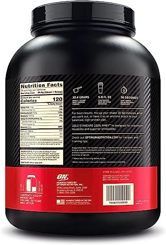 Image of Optimum Nutrition Gold Standard 100% Whey Protein Powder, Double Rich Chocolate, 5 Pound (Packaging May Vary) (Pack of 4)