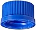 Chemglass CLS-1480-11 Polypropylene Solid Cap with GL-32 GPI Thread, Blue (Pack of 10)