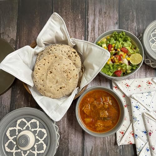 Image of Roti Cover (Pack of 2) | Roti Rumal for Home & Travel | Roti Wrapping Cloth | Kitchen Roti Cloth | Chapati Cover for Casserole | Multicolor