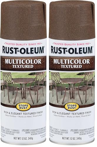 Image of Rust-Oleum 223523 Stops Rust Multi-Color Textured Spray Paint, 12 Ounce, Autumn Brown,Count 1(Pack of 2)