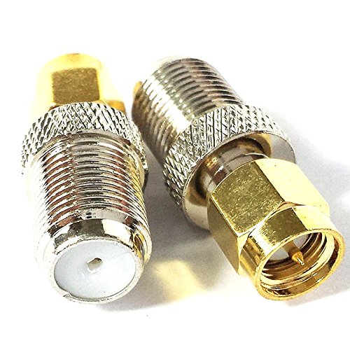 CESS SMA to F-Type Adapter Connector - SMA Male to F Female (LW) (2 Pack)