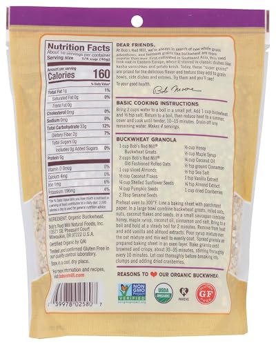 Image of Bob's Red Mill Organic Gluten Free Buckwheat Groats, 16oz