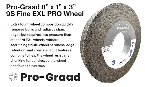 Image of EXL PRO Convolute Deburring Polishing Wheel - 8 inch x 1 inch x 3 inch 9S Fine Silicon Carbide - Professional Grade - Metal Deburring, Finishing and Polishing Wheel - 94908-1 Pack