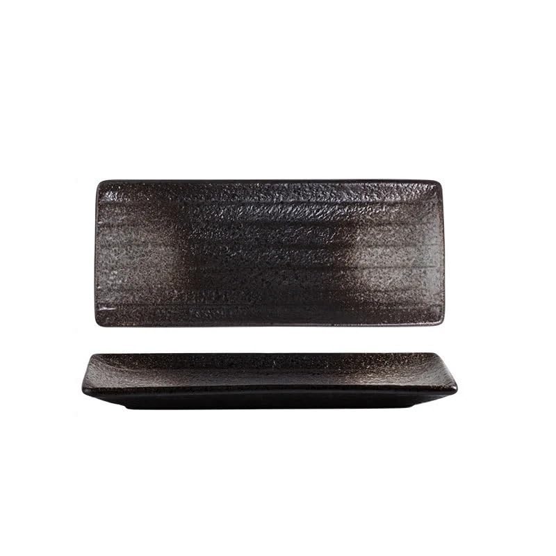 Assiette à sushi en céramique rectangulaire pour éviter les débordements de sauce en cuisine