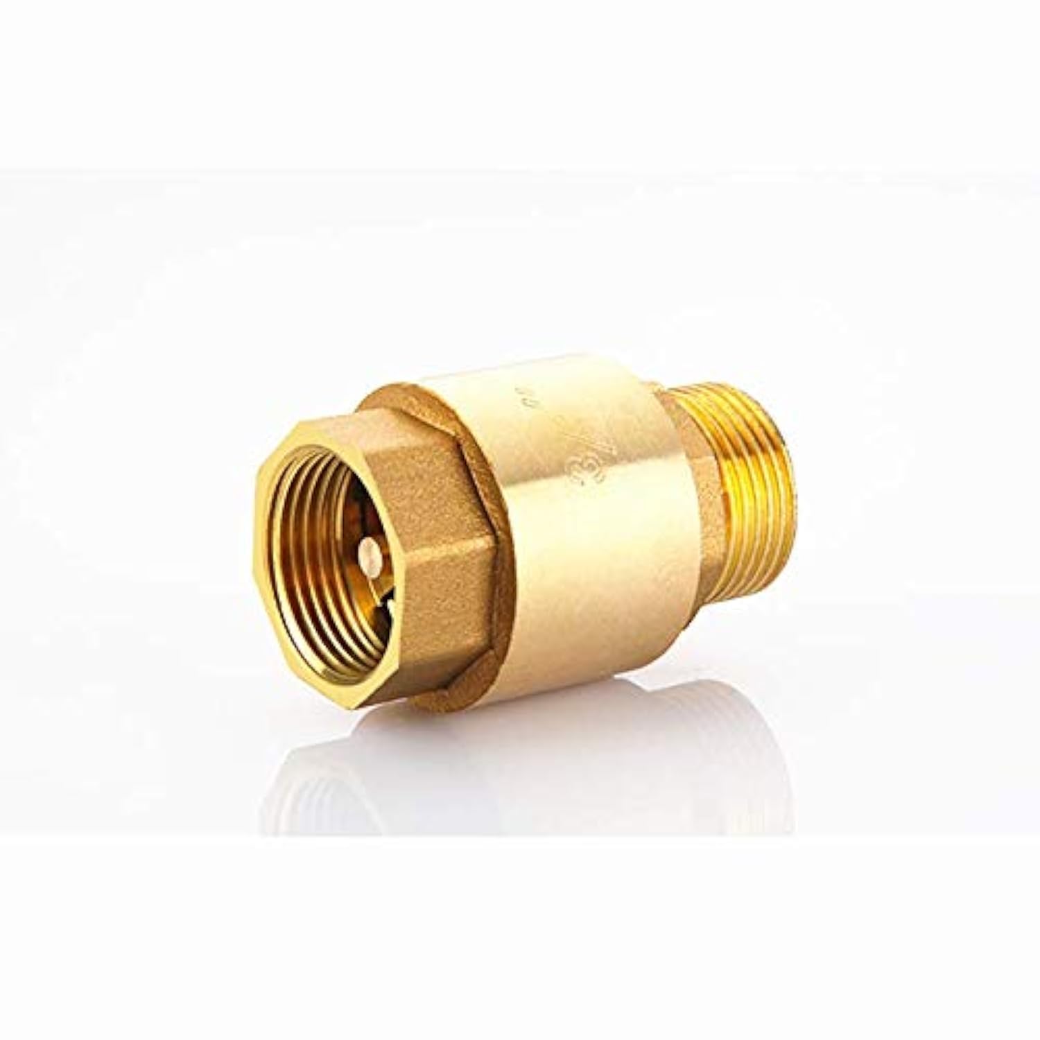 Lot De 2 Clapets Anti-retour En Laiton - Filetage Intérieur 23 Cm / Extérieur 18 Cm - Pour Chauffe-eau, Pompes, Machine à Laver