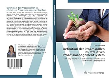 Paperback Definition der Prozessrollen im effektiven Prozessmanagementsystem [German] Book
