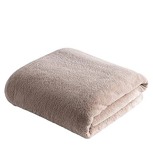 Serviettes de bain super absorbantes en microfibre douce beige séchage rapide - 2