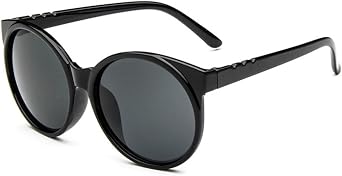 Chezi Womens Plastic Full Frame Iridium Mirrored Circle Lens Round Sunglasses