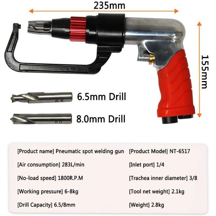 Taladro neumático de soldadura por puntos, removedor de soldadura por puntos, adecuado para soldadura automotriz y kit de reparación de chapa de metal