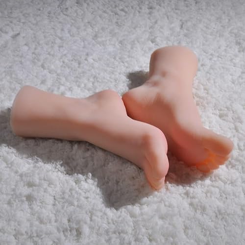 Linmin 1 Pair Silicone Model 1:1 Scale Model Silicone Female Performance Art Shooting Props Etc (Flesh Nails) Size 37 thumb #3