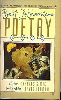 Hardcover Best American Poetry, 1992 Book