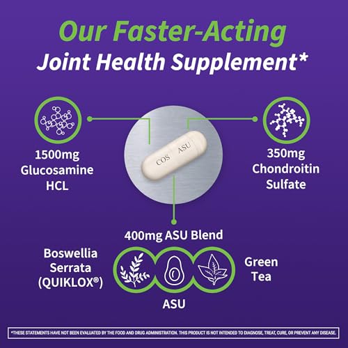 Nutramax Laboratories Cosamin® ASU Joint Health Supplement with Glucosamine, Chondroitin & ASU for Adult Men & Women, Joint Supplement, 150 Capsules