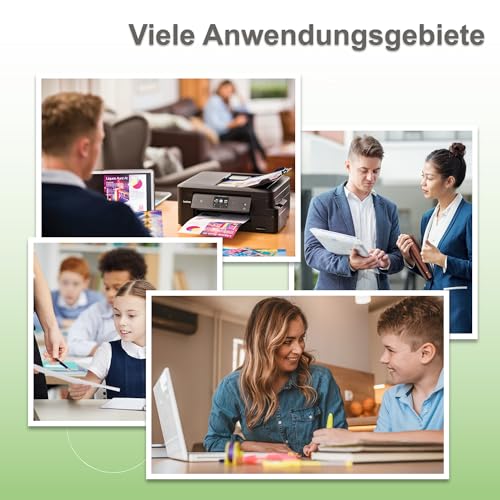 realink Set aus Multifunktionsdrucker TS8750 (Drucker, Scanner, Kopierer) inklusive 6 Druckerpatronen kompatibel für Canon TS8750