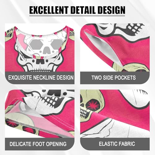 CHIFIGNO Short Sleeve Pajamas Set, Lightweight Summer Soft Pajamas with Pocket, Ages 53