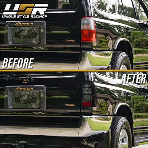 Usr Depo 96-02 4 Runner Tail Lights - Plug And Play Smoke Led Rear Tail Lamps Set (Left + Right) Compatible With 1996-2002 Toyota 4Runner (Black Smoked Lens, Amber Bulbs/Sockets Included) #TOP3