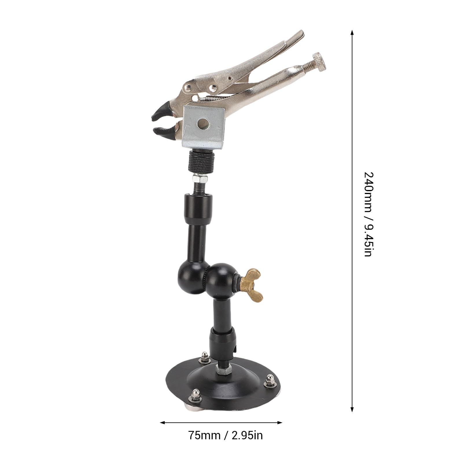 Jectse Accesorio Estable de Abrazadera Auxiliar de Soldadura de ángulo Ajustable, para Asistencia de Accesorios de Soldadura Electrónica