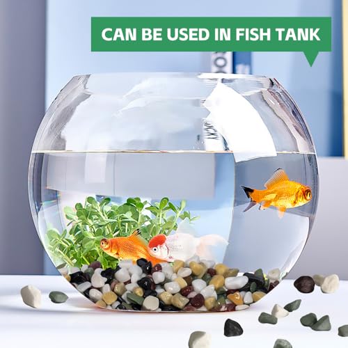 HXJDAM 950g Dekorative Steine Natürliche gemischte Farben Dekosteine Jade kieselsteine Flusskiesel für Blumentopf Vasenfüller Basteln Aquarium Gartendekoration