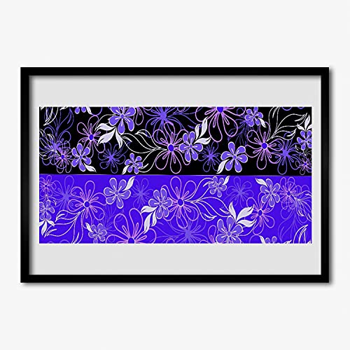 Affiche encadrée 70x50 cm Tulup pour salon avec motif abstraction fleurs