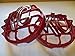 KC HiLiTES 6" Grill Guards KC Light Covers, Red and Black Set of 2 (NOT for Apollo)