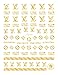 JoyKott Luxury Brand Nail Art Sticker LV (Gold)