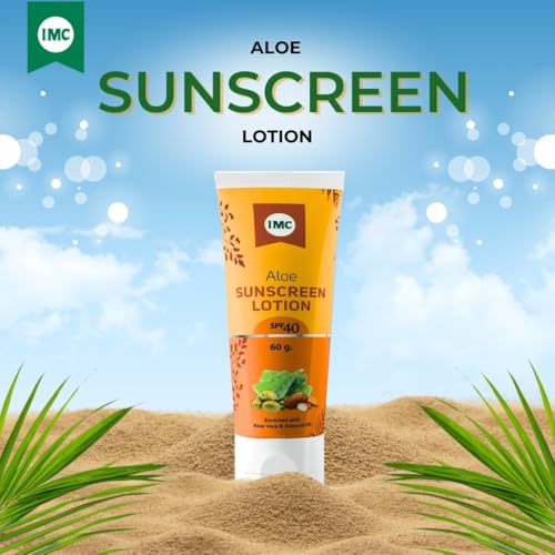 Image of IMC Sunscreen - SPF 40 PA++ Aloe Sunscreen Lotion | For All Skin Types | Protect Skin From Harmful UV Rays (60 g)