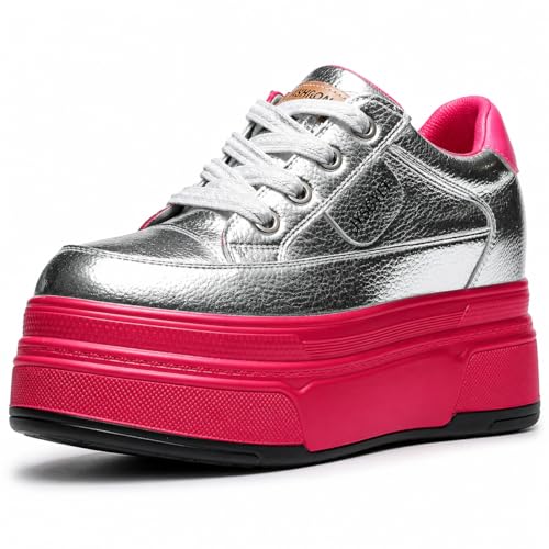 Image of Platform Sneakers for Women Chunky Casual Lace Up Comfort Shoes