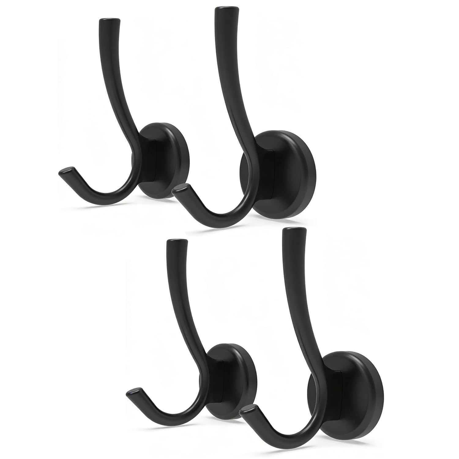 YUANQIAN Magnetic Wreath Hanger, Heavy Duty Magnets with Hook for Refrigerator, Christmas Decoration Magnetic Hooks for Metal Front Door, Cruise Hook Hanger for Hanging Cabins Grill (D43-U-4 Hook)