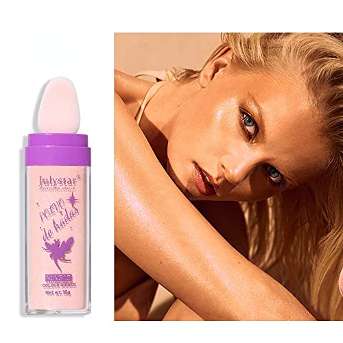 Julystar Body Glitter Hochglanz-Puder zum Aufhellen des ganzen Körpers Hochglanz-Puder-Reparatur-Puder, natürliches Stereo-Reparatur-Make-up (02#)