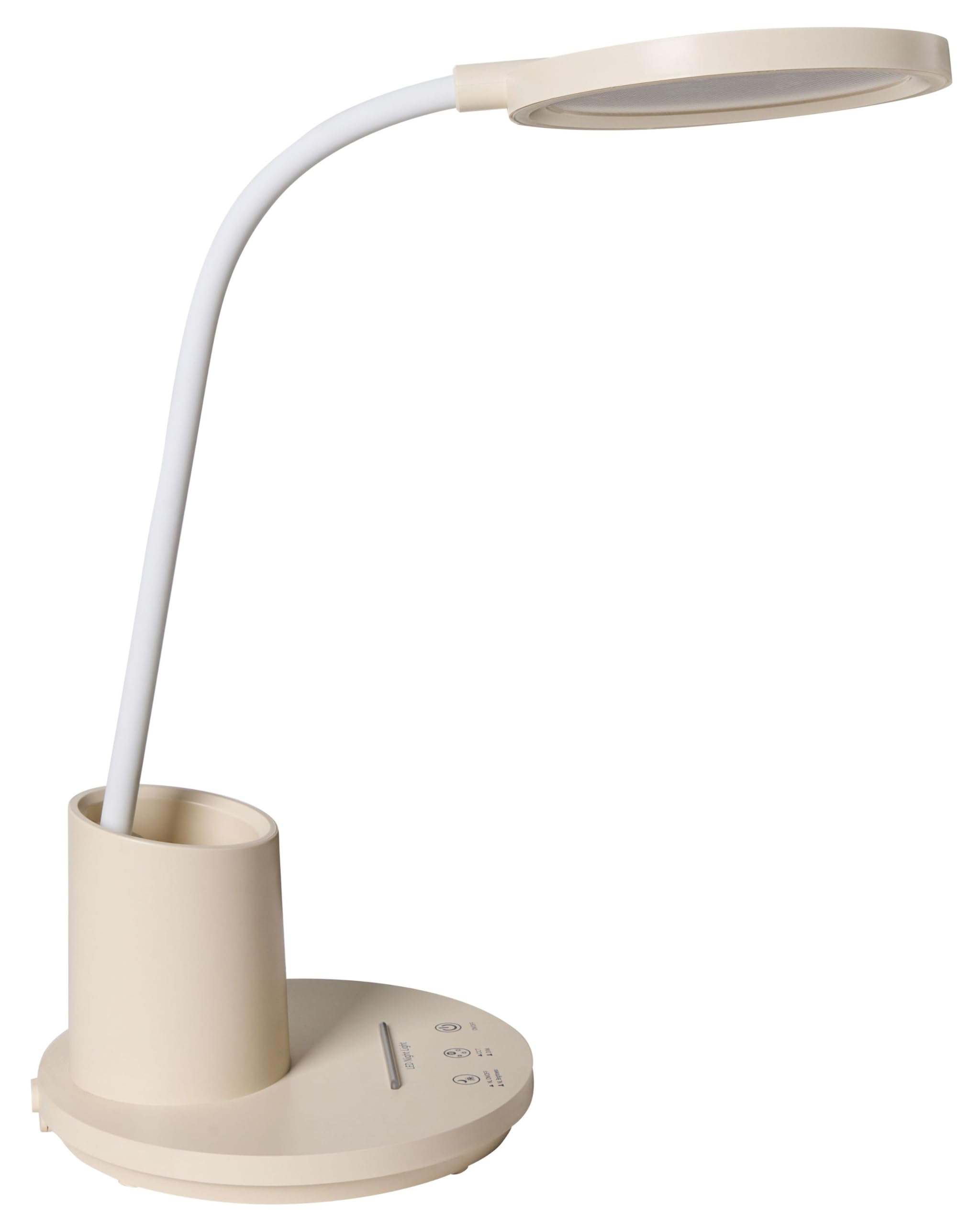 Beliani Schreibtischlampe LED hellbeige verstellbar dimmbar modern für Homeoffice Vela