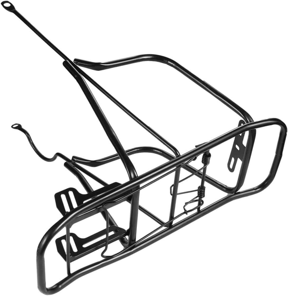 1Set Mountain Bike Cargo Rack Durable Quick Release Luggage Carrier for Disc Brake Bikes Heavy Duty Rear Rack with Strong Load Capacity for Travel and Cycling