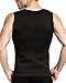Roseate Men's Body Shaper Hot Sweat Workout Tank Top Slimming Neoprene Vest for Weight Loss Tummy Fat Burner (Black w/Zipper, Large)