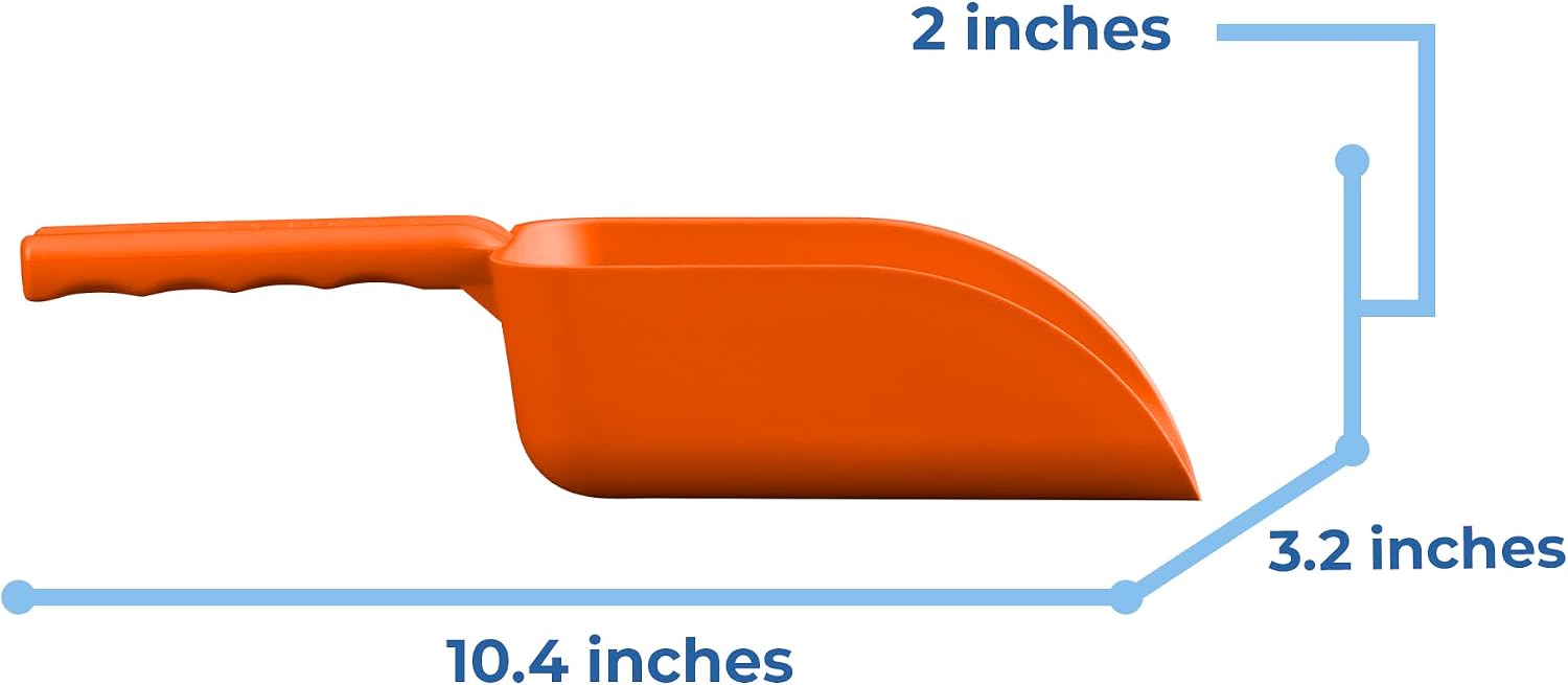 Vikan Remco 63007 Color-Coded Plastic Hand Scoop - BPA-Free Food-Safe Kitchen Utensils, Restaurant and Food Service Supplies, 16 oz, Orange (Pack of 3) image 2