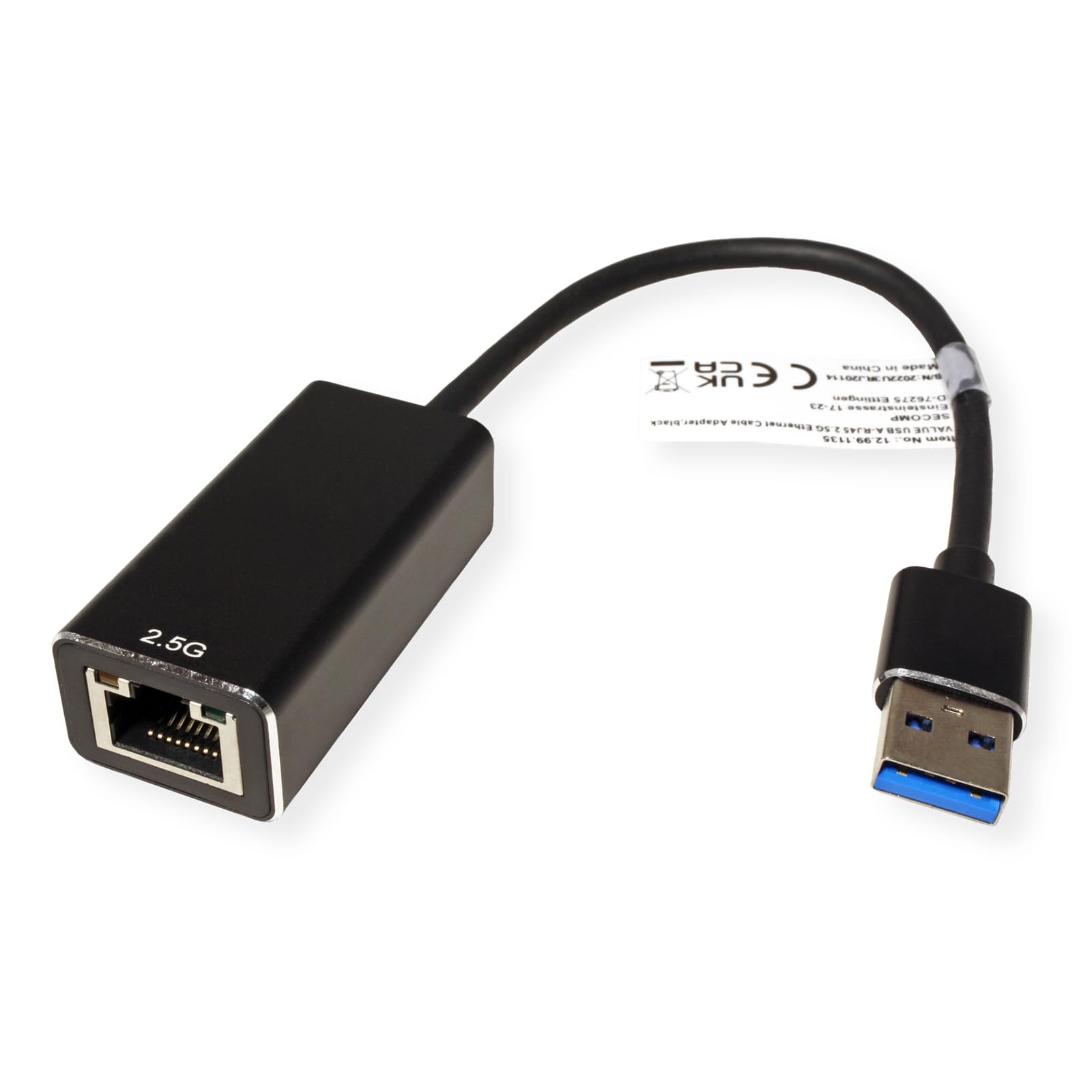Value USB 3.2 Gen 1 Type A to 2.5 Gigabit Ethernet Converter