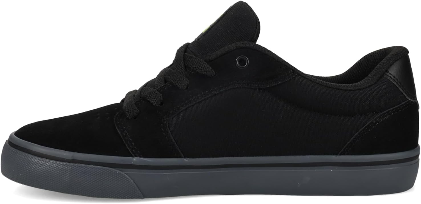 DC Men's Anvil Casual Skate Sneaker, Black/Lime, 11.5 - Image 7