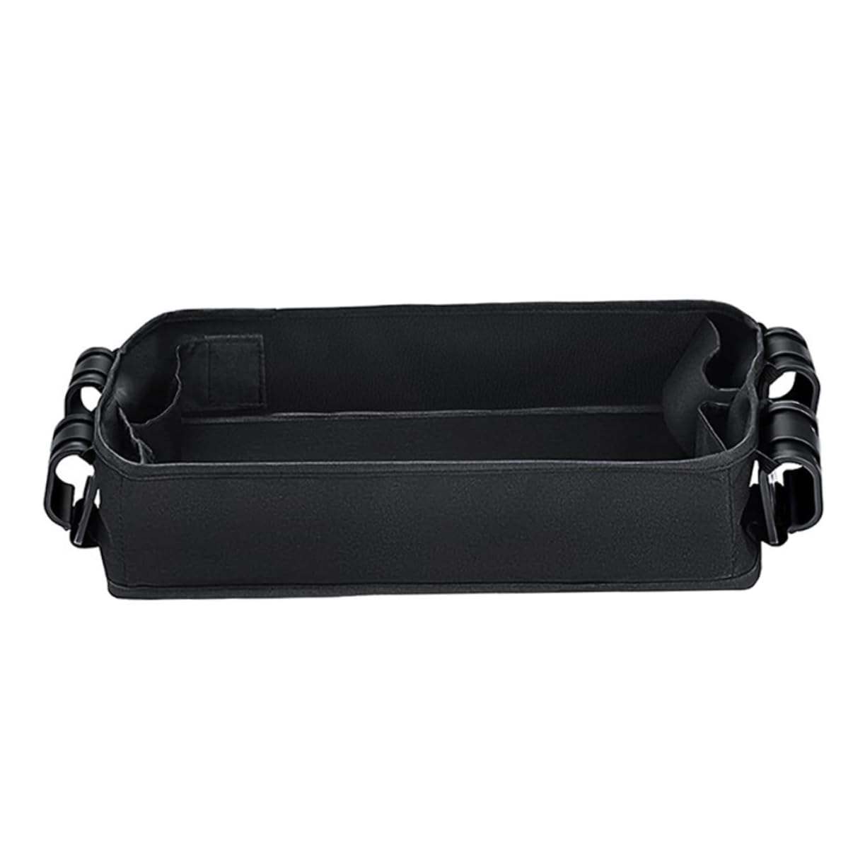 HANABASS Bandeja para Cochecito Infantil con Portavasos y Soporte para Teléfono Organizador de Oxford para Snacks Accesorios para Niña Color Negro