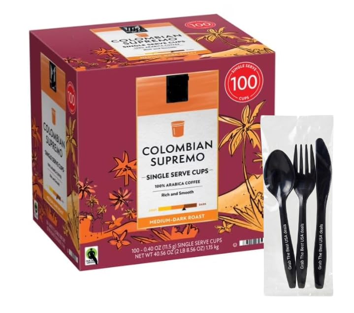 Member Marks Medium-Dark Roast Coffee Pods, Colombian, 100 ct. honey sachet FREE image 3