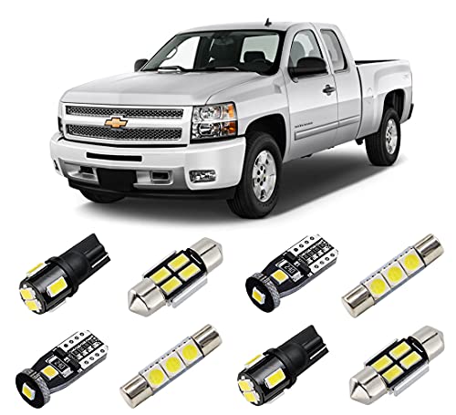 Kit de luces LED interiores blancas para Chevrolet Silverado/GMC Sierra 2007-2013