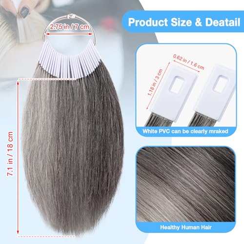 30 piezas muestrario de cabello humano de 9 pulgadas miniatura 6