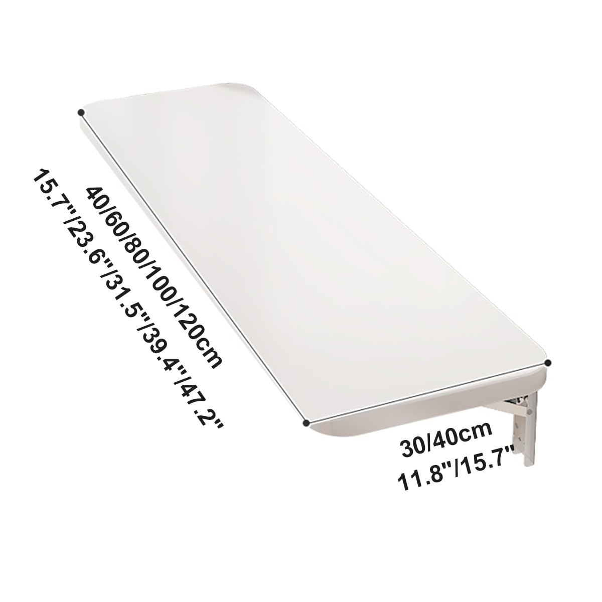 Tavolo da pranzo pieghevole da parete, multifunzione, per casa e ufficio, per cucina, bar e sala da pranzo, dimensioni 40-120 cm