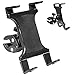 Heavy Duty Clamp Mount w/Universal iPad Pro Tablet Holder for Stationary Bicycle Treadmill Elliptical Indoor Exercise Spin Bike Microphone Stand & Boat Helm (Fits all tablets with or with out case Cases)