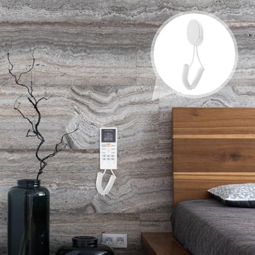 Image of Jeni's Kitchen Magnetic Wall-Mounted Remote Holder with Self-Adhesive Spring Ropes - No Drill, Anti-Lost, Universal Fit for All TV Remotes (4)