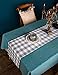 LONG WAY 100% Cotton Dining Table Runner-13 by 72 inches,Buffalo Check Table Runner Machine Washable Everyday Table Décor (Grey)