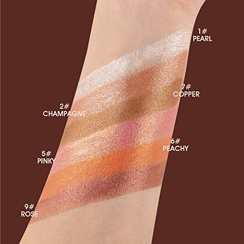 Wismee Cream Eyeshadow Stick, Champagne Shimmer Eyeshadow Stick, Glitter Champagne Cream Eye Shadow Pencil Crayon, Waterproof Eye Shadow Pen, Brightener Highlighter Makeup Stick, Champagne Shimmer Eye Shadow #TOP6