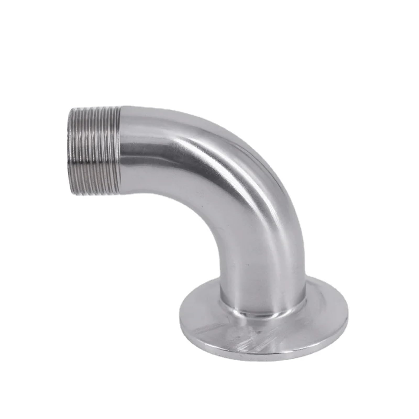 Codo de 90 grados con abrazadera triple de 1/2", 3/4", 1", 1-1/4", 2" BSPT macho x 1,5", 2", 2,5" SUS304, DN15, DN20, DN25, DN32, DN40, DN50(DN20 K50.5mm Female)