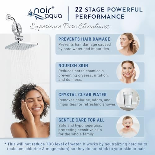 Image of 22 Stage Hard Water Shower Filter Replacement Cartridge Hard Water Softner SF-22 Pro | Hard Water Softener Filter, Reduces hair fall, Protects Skin | Remove Chlorine and Harmful Chemicals
