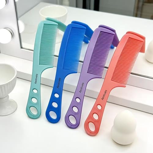 Set de 4 Peines de Plástico para cabello con mango largo miniatura 4