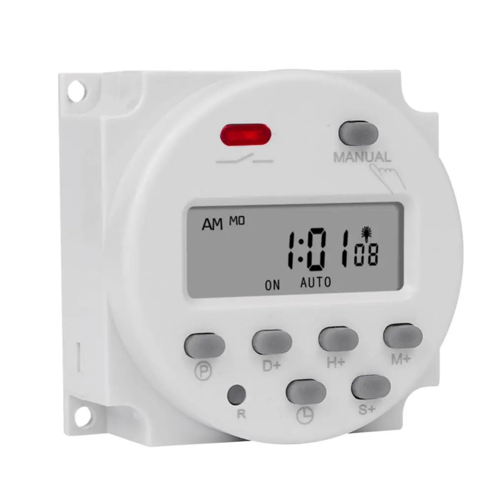 Temporizador digital LCD con intervalo de 1 segundo, 5 V, 12 V, 24 V, 110 V, 220 V, programador de relé de tiempo programable semanal de 7 días CN101S(5v)