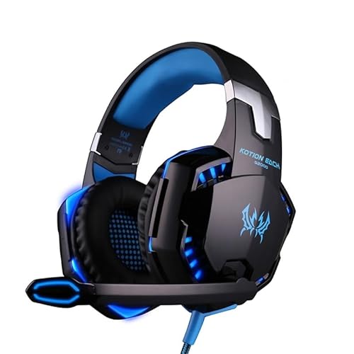 Gaming Headset Headphone Gamer LED 3.5mm Stereo G2000 with Mic for PC Computer Game With Noise Cancelling & Volume Control
