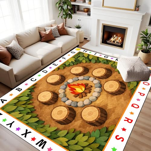 Tapete infantil lavable 8x10 ft con respaldo antideslizante miniatura 1